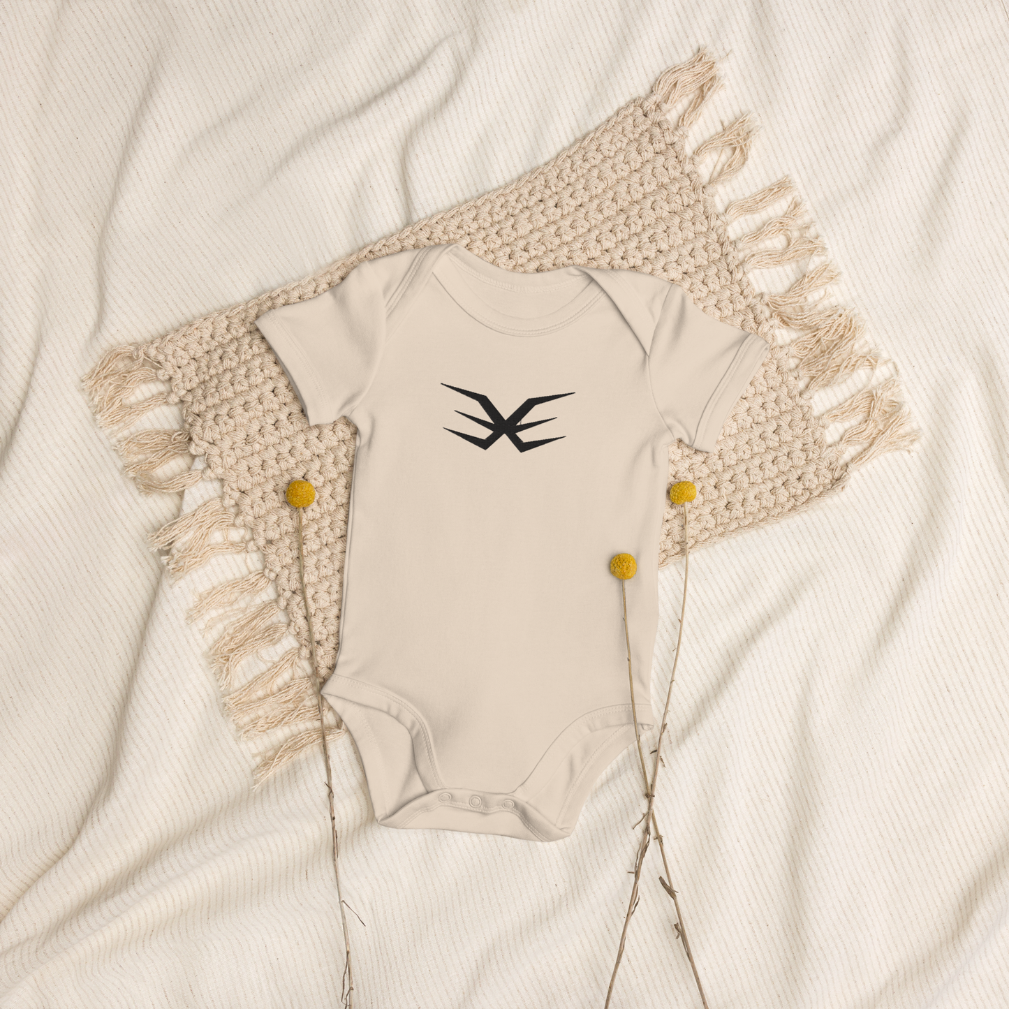 EXE Organic Cotton Baby Bodysuit - Beige