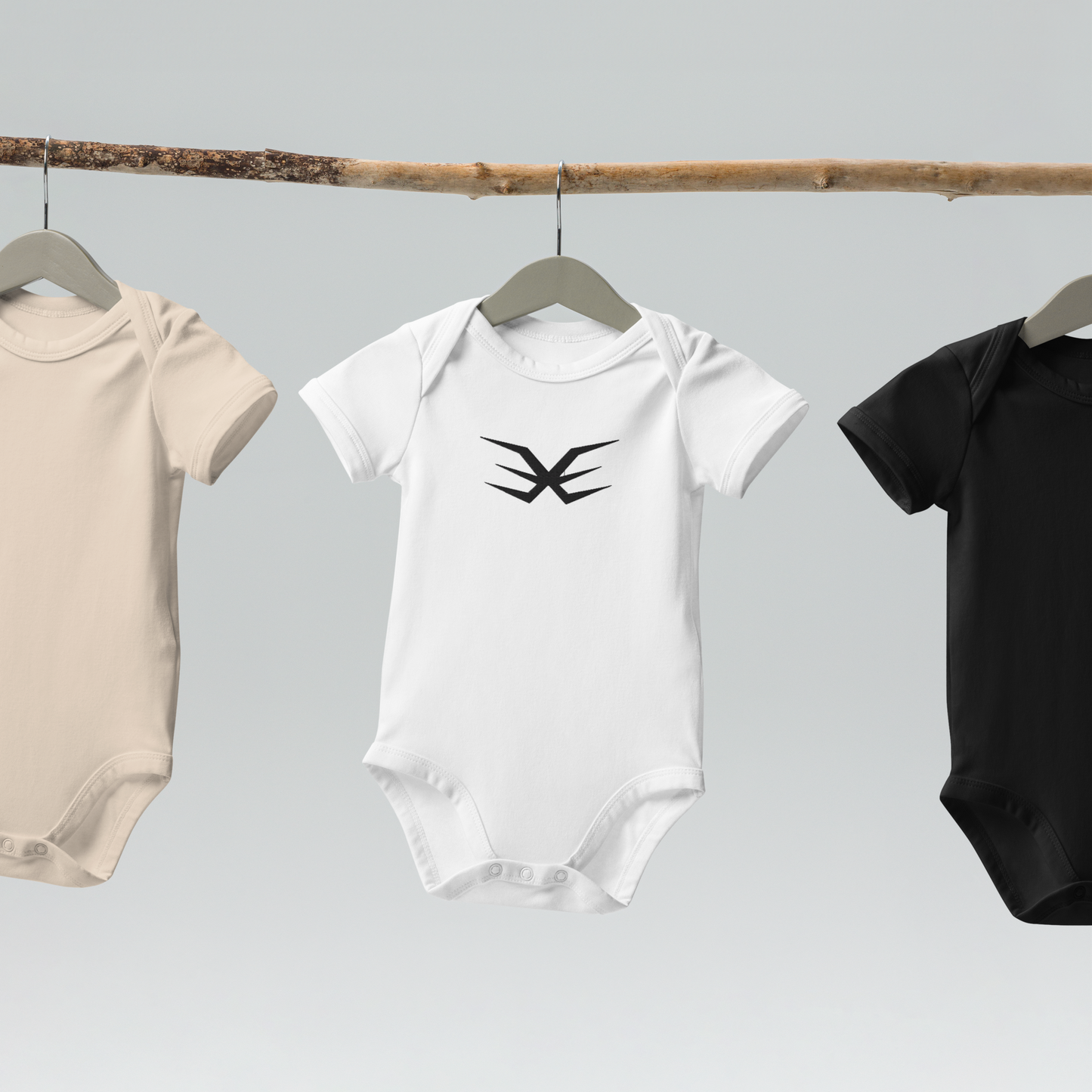 EXE Organic Cotton Baby Bodysuit - White