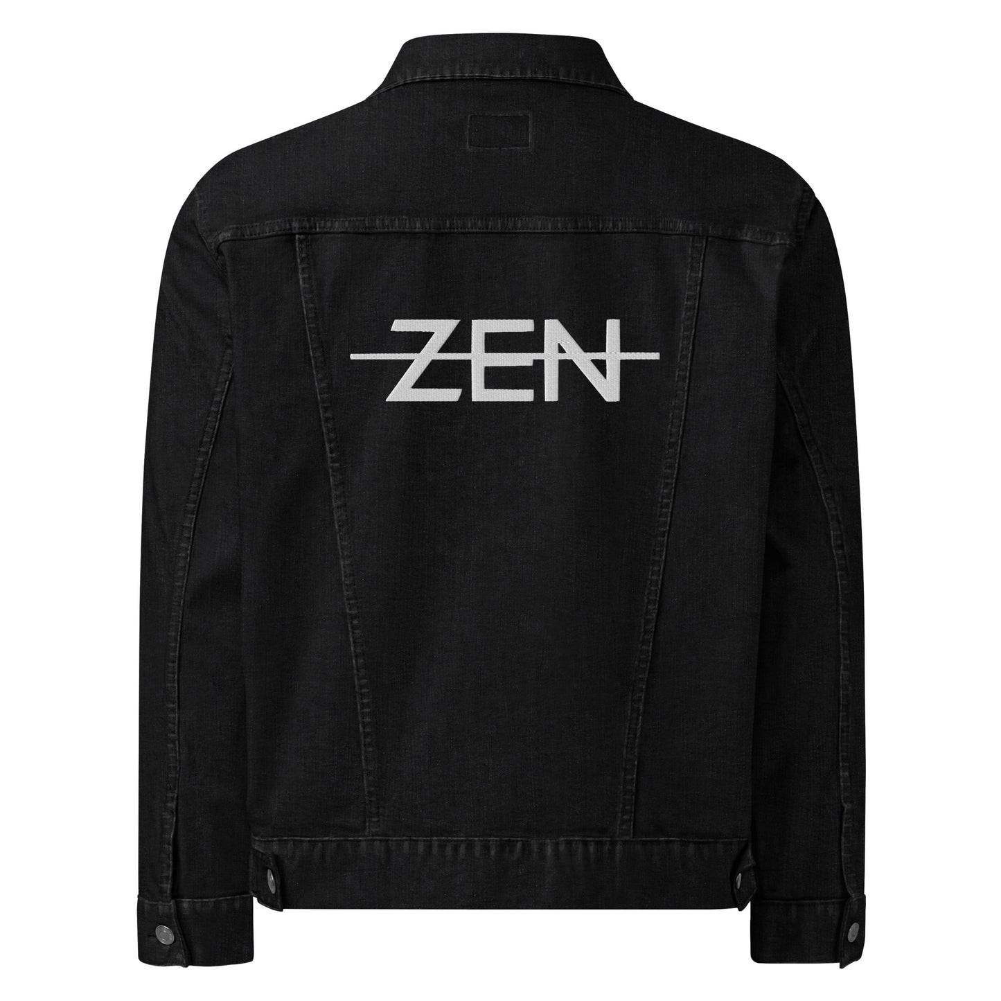 ZEN Unisex Denim Jacket - Black / Classic Denim