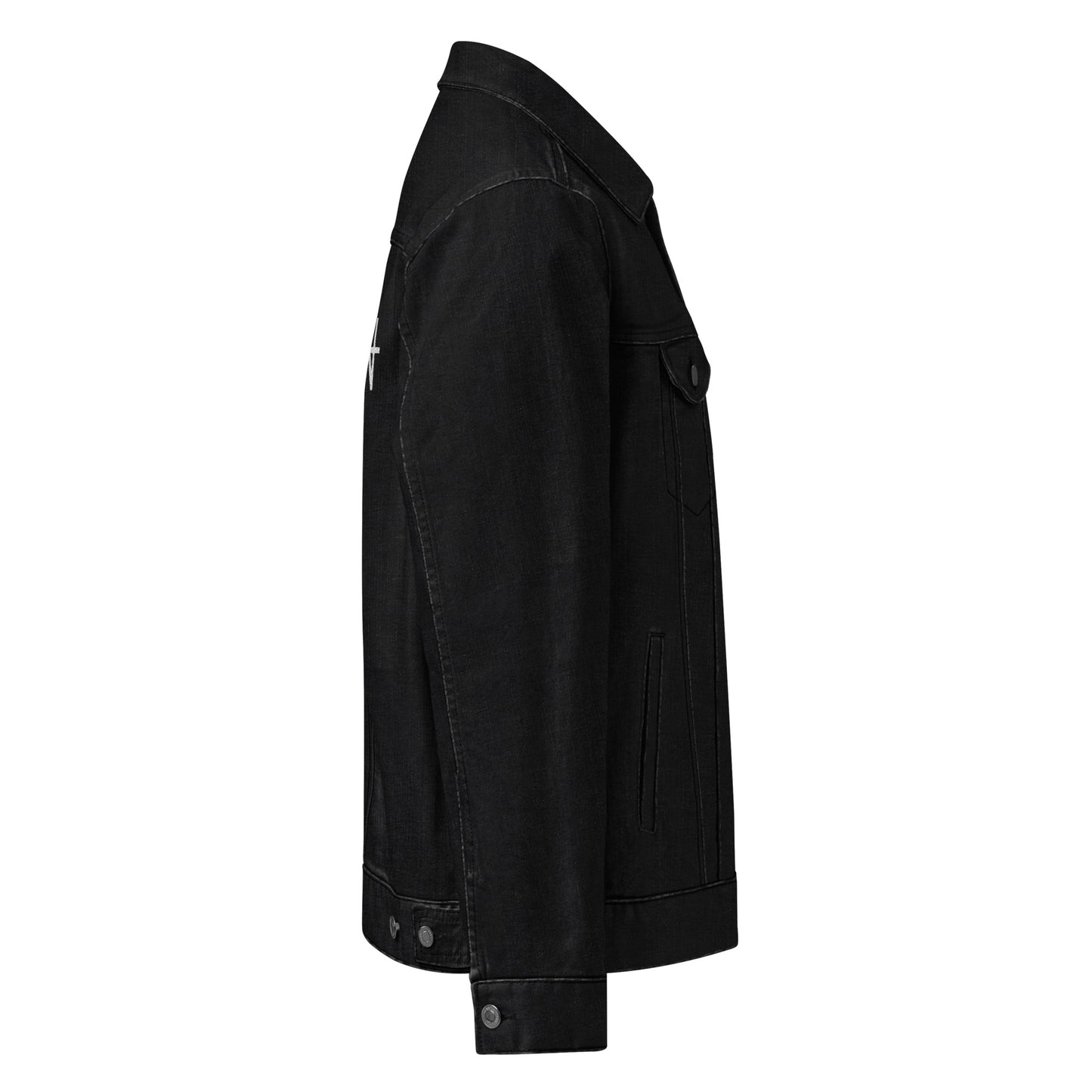 ZEN Unisex Denim Jacket - Black / Classic Denim