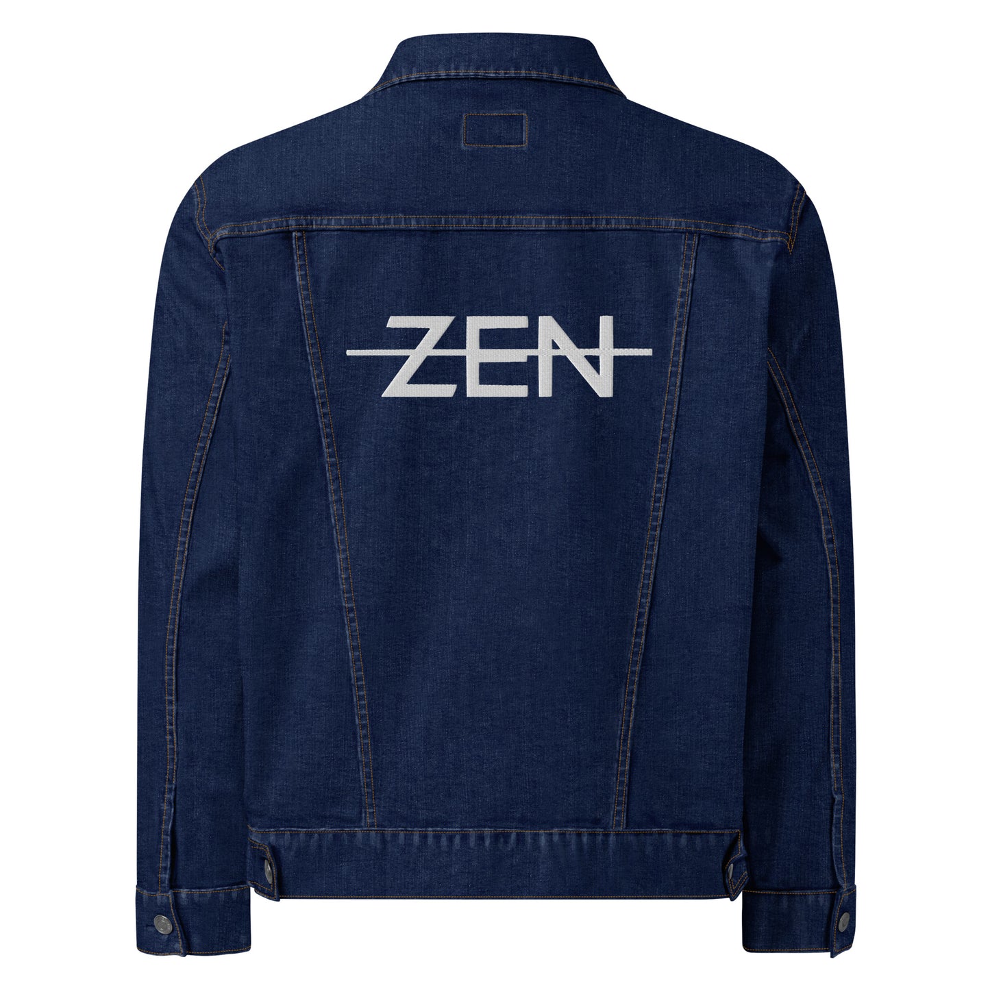 ZEN Unisex Denim Jacket - Black / Classic Denim
