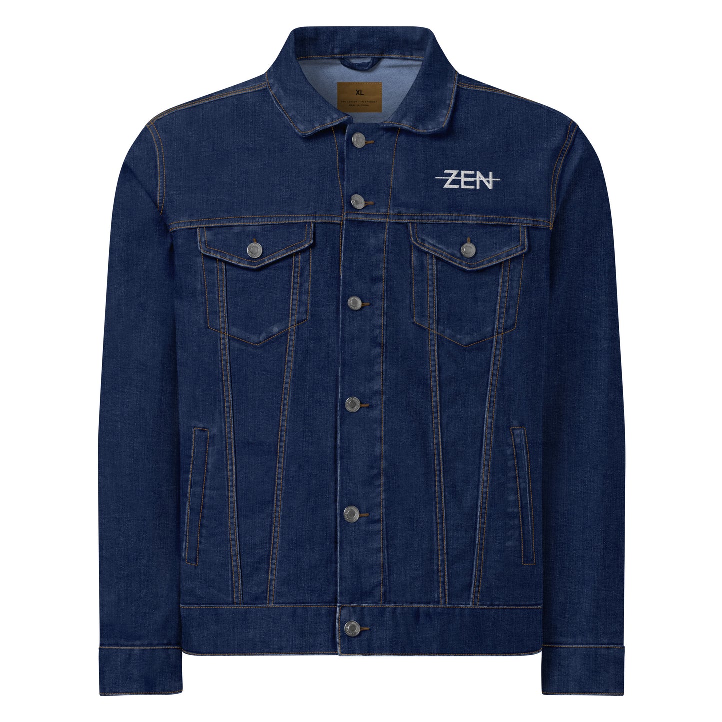 ZEN Unisex Denim Jacket - Black / Classic Denim