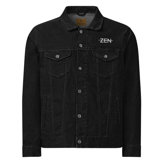 ZEN Unisex Denim Jacket - Black / Classic Denim